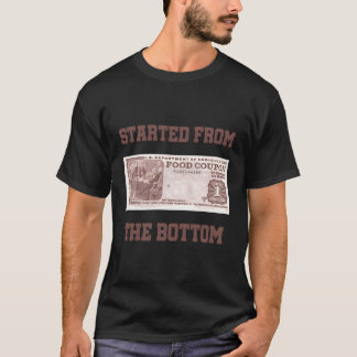 Camiseta Cupón de sello de comida de fondo