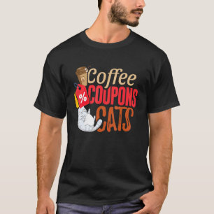 Camiseta Cupones de Café Gatos Canjeo Para Ahorradores