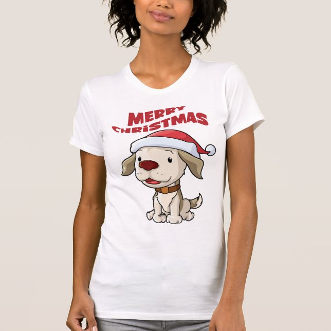 Camiseta Cuppy cachorro Feliz Navidad (Anverso)