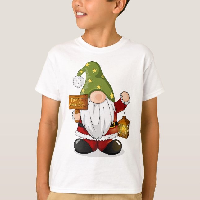 Camiseta Cúpula de Navidades con Rótulo de linterna y mader (Anverso)