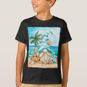 Camiseta Cúpula De Verano En El Mar Con Castillo De Arena P