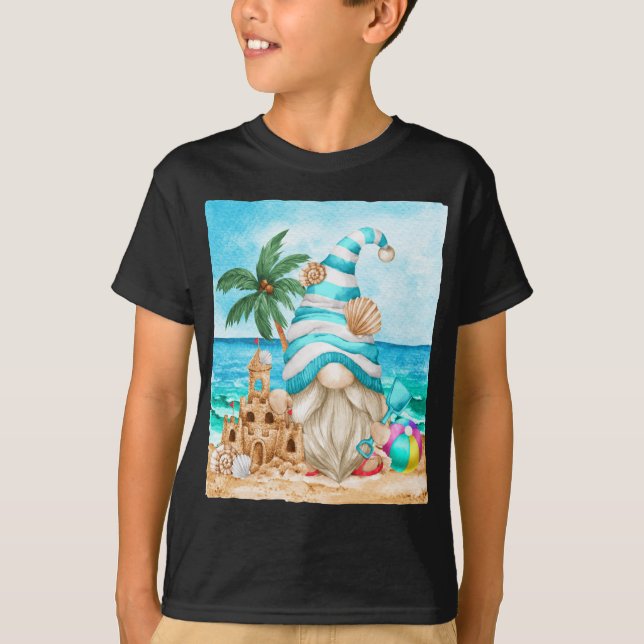 Camiseta Cúpula De Verano En El Mar Con Castillo De Arena P (Anverso)