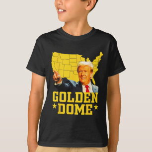 Camiseta Cúpula Dorada Trump Gran Mapa Americano Patriótico