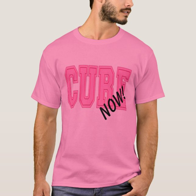 Camiseta ¡Cura! Conciencia sobre el cáncer de mama (Anverso)