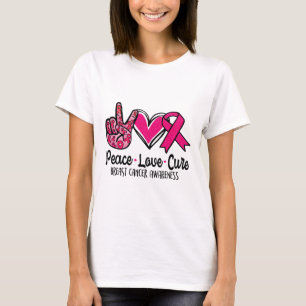 Camiseta Cura de Amor Lazo Rosa Conciencia del Cáncer de Se