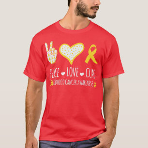 Camiseta cura de amor por la paz Cáncer de infancia cinta d