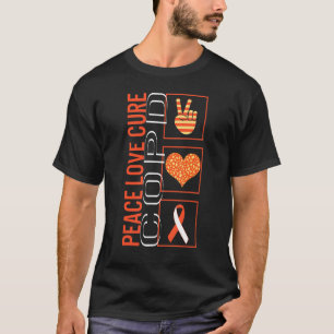 Camiseta Cura de amor por la paz Cure COPD Awareness Ribbon
