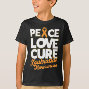 Camiseta Cura de Amor Soporte Leucemia Cinta de Sensibiliza