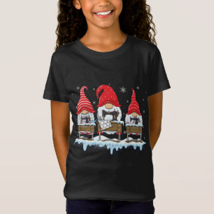 Camiseta Cura de coser gnomes Santa Quilting Xmas Gracioso
