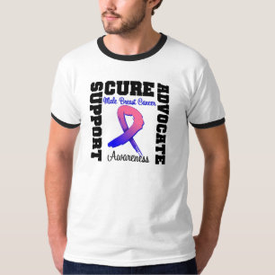 Camiseta Cura de Defensor del Cáncer de Mama Masculino