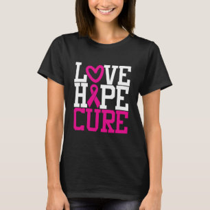 Camiseta Cura de esperanza de amor  Cinta rosa para el cán