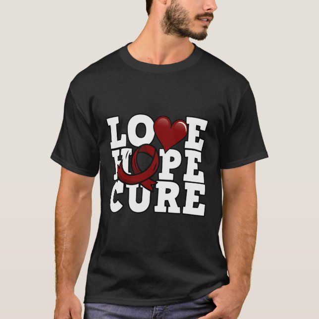 Camiseta Cura de esperanza de amor - Conciencia de células  (Anverso)