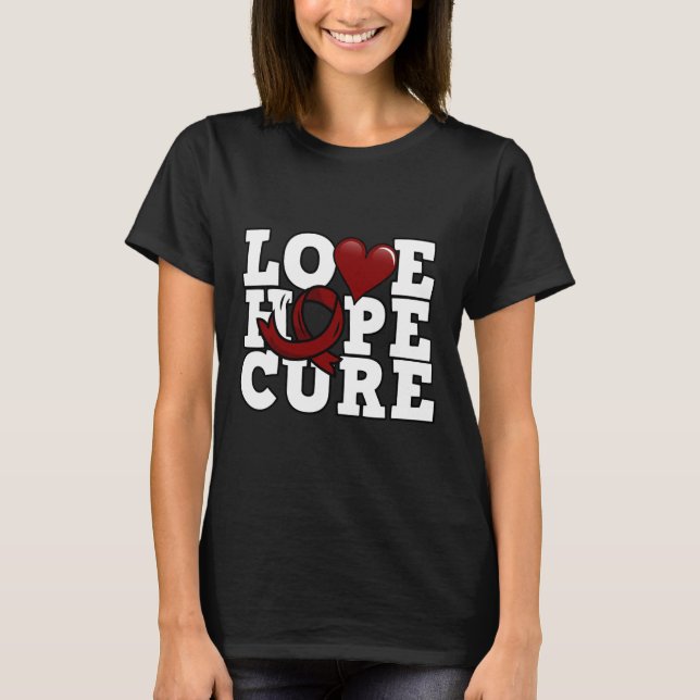Camiseta Cura de esperanza de amor - Conciencia de células  (Anverso)