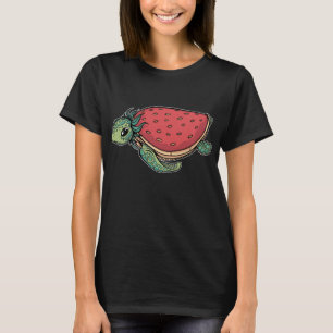 Camiseta Cura de fresa tortuga de mar Adorable Océano anima