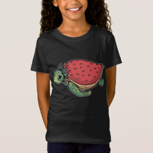 Camiseta Cura de fresa tortuga de mar Adorable Océano anima