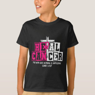 Camiseta Cura el Cáncer Cree en Dios Cristiano Cáncer de Se