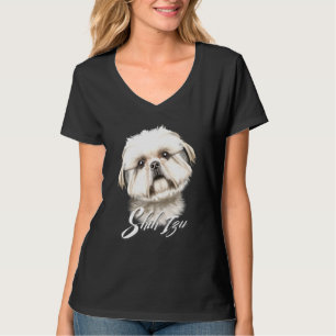 Camiseta Cura Furry Shih Tzu Perro Cara seria