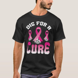 Camiseta Cura Para El Voleibol Cure Octubre Cáncer De Mama