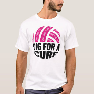 Camiseta Cura Para El Voleibol Cure Octubre Cáncer De Mama