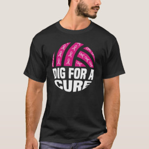 Camiseta Cura Para El Voleibol Cure Octubre Cáncer De Mama