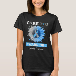 Camiseta Cura T1D Conciencia de la Diabetes Tipo 1 Insulina