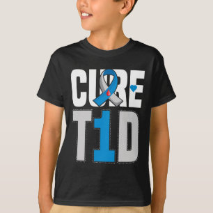 Camiseta Cura T1d - Cura la Diabetes Tipo 1 - Conciencia T1