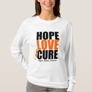 Camiseta Curación del amor de la esperanza de la leucemia
