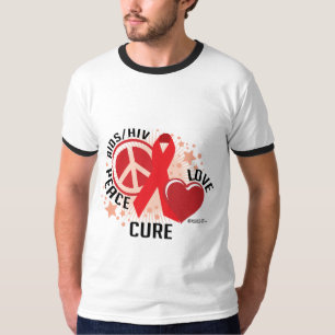Camiseta Curación del amor de la paz de AIDS/HIV