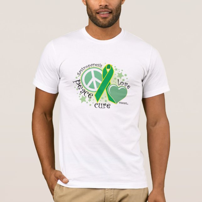 Camiseta Curación del amor de la paz de Gastroparesis (Anverso)