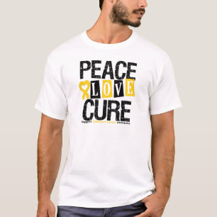 Camiseta Curación del amor de la paz del cáncer de la ni