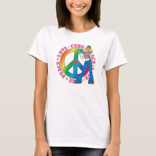 Camiseta Curación del amor de la paz del cáncer de pecho