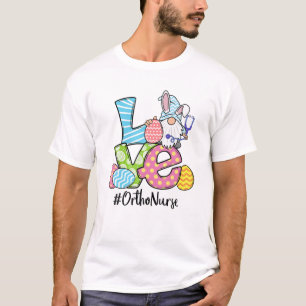 Camiseta Curado de Pascua Ortho Enfermero Conejito Orejas F