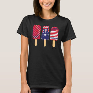 Camiseta Curado Verano Colorido 4 De Julio Niños Popsicle