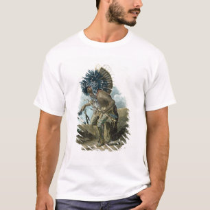 Camiseta Curandero de la tribu de Mandan en el traje de