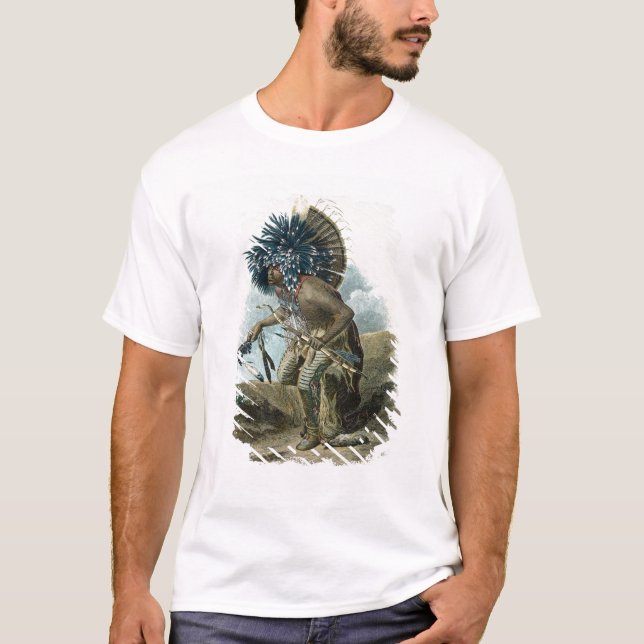 Camiseta Curandero de la tribu de Mandan en el traje de (Anverso)