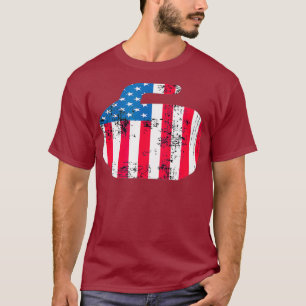 Camiseta Curando a los fans de T Vintage US Flag Rock Curle