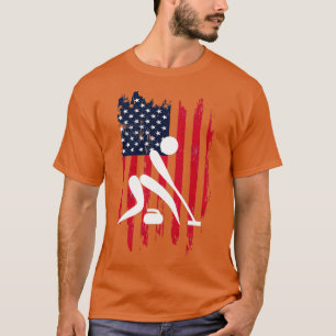Camiseta Curando el deporte patriótico Bandera estadouniden