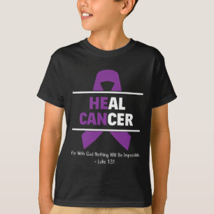 Camiseta Curar cáncer pancreático cristiano sobreviviente d