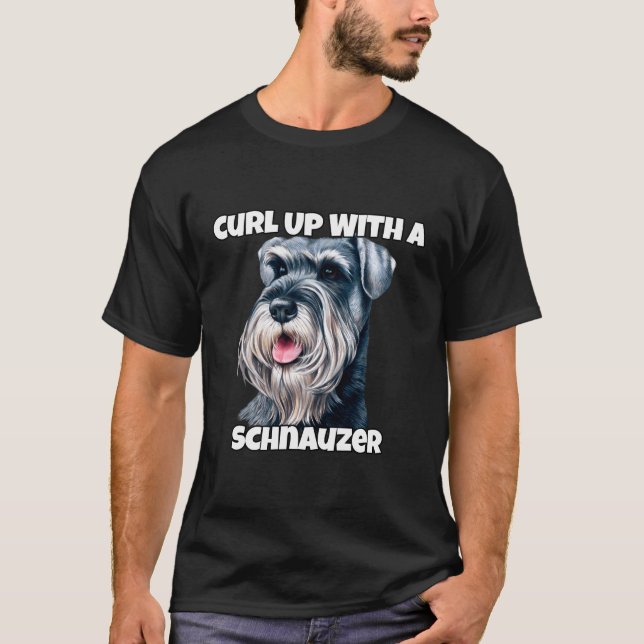 Camiseta Curar Con Un Propietario De Perro Schnauzer (Anverso)