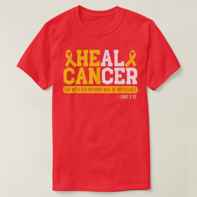 Camiseta Curar el cáncer infantil Concienciación sobre el c (Diseño del anverso)
