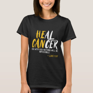 Camiseta Curar el cáncer infantil Concienciación sobre el c