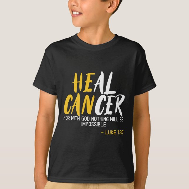 Camiseta Curar el cáncer infantil Concienciación sobre el c (Anverso)