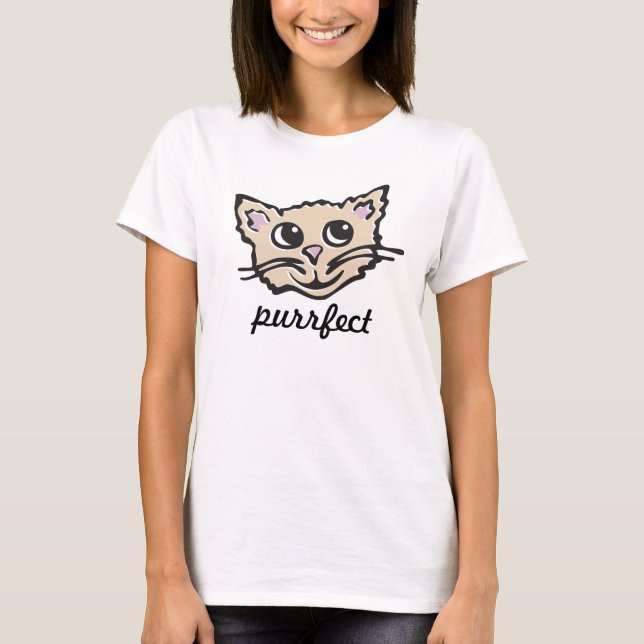 Camiseta cúrcuta / gata cara purrfecta camiseta gr (Anverso)