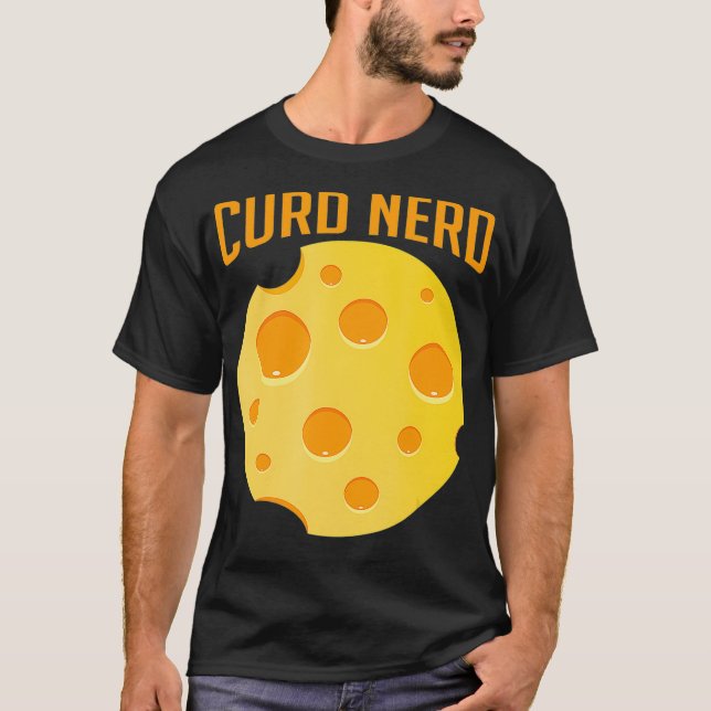 Camiseta Curd Nerd Funny Cheesy Pun Cheese Lover mozarella  (Anverso)