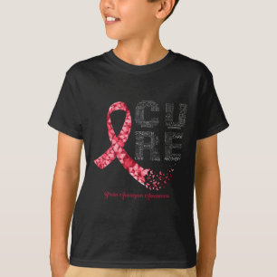 Camiseta CURE Burgundy Ribbon Sensibilización sobre el neur