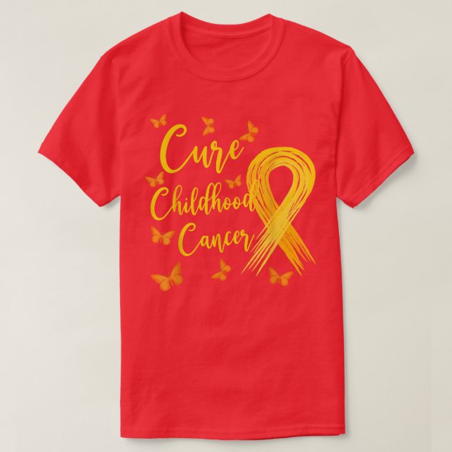 Camiseta Cure Children Cancer World Child Cancer with (Diseño del anverso)