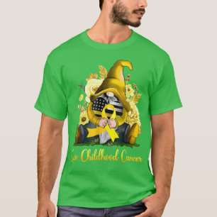 Camiseta Cure Children Canchood Awareness Gold Ribbon Gnome