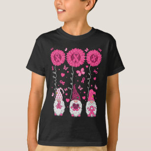 Camiseta Cure Gnomes Amor Cure Gnomes Cáncer de Mama Sunflo