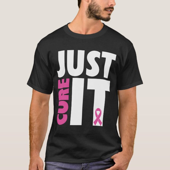 Camiseta Cure it Breve Cancer Awareness Pink Ribbon (Anverso)