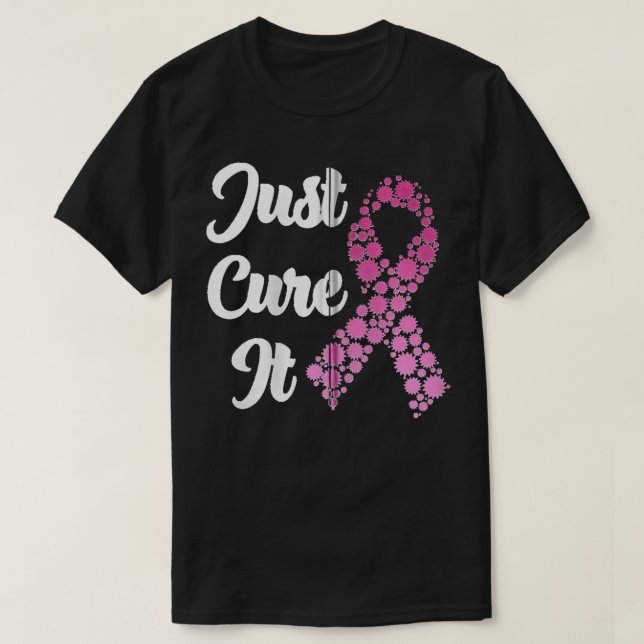 Camiseta Cure it Breve Cancer Awareness Pink Ribbon Z (Diseño del anverso)